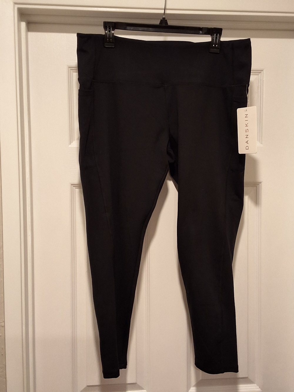 Danskin Black High-Waist Performance Leggings with Side Pocket